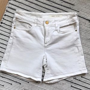 Pilcro Anthropologie White Midi Shorts